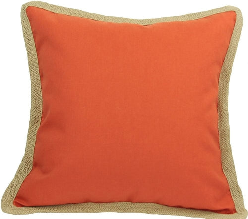 Classic Jute Trimmed Pillow, 20"x20"