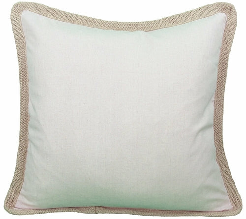 Classic Jute Trimmed Pillow, 20"x20"