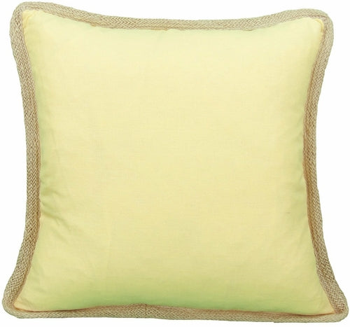 Classic Jute Trimmed Pillow, 20"x20"