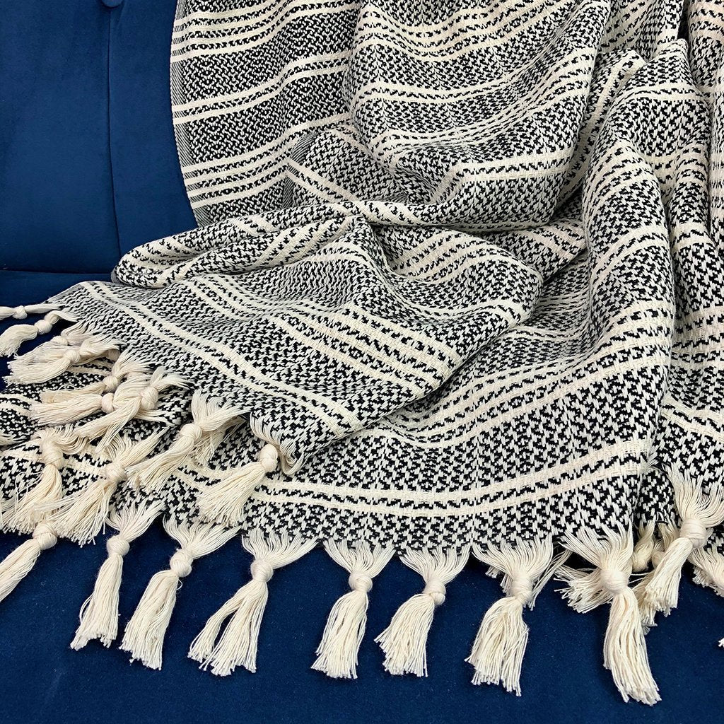 Woven Stripe Turkish Throw